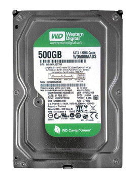 Western Digital - WD5000AADS-98S9B1-PC - 500GB 5400RPM SATA 3.0 Gbps 3.5 32MB Cache Caviar Hard Drive"
