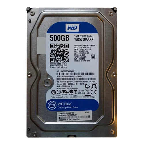 WD5000AAKX-22ERMA0 Western Digital Caviar Blue 500GB 7200RPM SATA 6Gb/s 16MB Cache 3.5-Inch Hard Drive