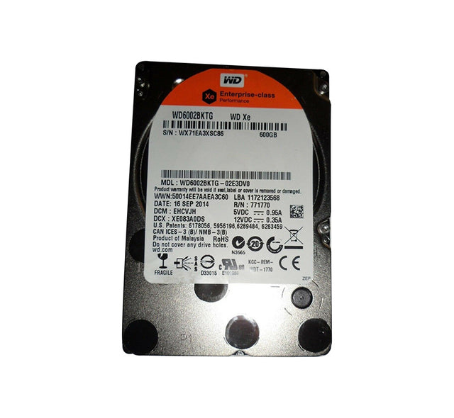 WD6002BKTG-02E3DV0 - Western Digital XE 600GB 10000RPM SAS 6Gb/s 32MB Cache 2.5-inch Hard Drive