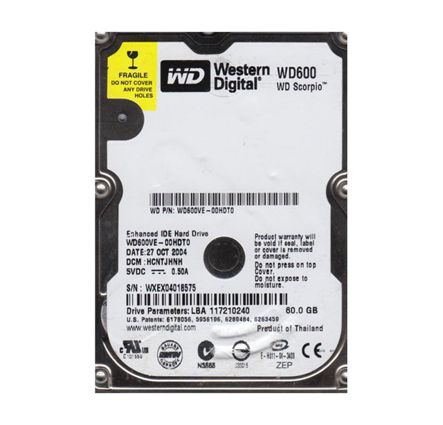 Scorpio 60GB 5400RPM EIDE 44-Pin 8MB Cache 2.5-Inch Hard Drive