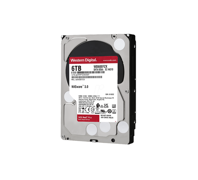 Red Plus 6TB 5400RPM SATA 6Gb/s 64MB Cache 3.5-Inch NAS Hard Drive