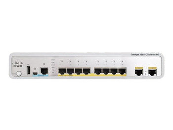 Cisco - WS-C3560CPD-8PT-S-C3 - Catalyst 3560-C Series 8-Ports 10/100/1000Mbps PoE (RJ-45) 2 x SFP 10/100/1000Mbps 128MB RAM 64MB Flash Memory Desktop Mana