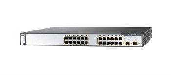 Cisco - WS-C3750-24PSEB - Catalyst 3750 24-Ports RJ-45 PoE Manageable Rack-mountable Switch with 2x SFP Ports