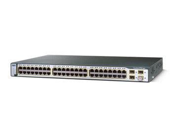 Cisco - WS-C3750-48TS-S-B2 - Catalyst 3750 48-Ports 10/100 RJ-45 Managebale Layer3 Rack-mountable 1U Stackable Ethernet Switch with 4x SFP Ports (Refurbis