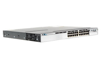 Cisco - WS-C3750X-24P-L-104 - Catalyst 3750-X Series 24-Ports 10/100/1000Base-T RJ-45 PoE+ USB Manageable Layer3 Rack-mountable 1U Ethernet Switch (Refurb