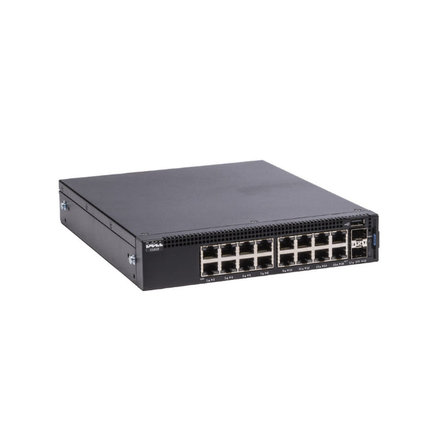 11VTD - Dell Networking X1018 16 x Ports 10/100/1000Base-T + 2 x Ports Gigabit SFP Rack-Mountable 1U Layer2 Managed Gigabit Ethernet Network Switch