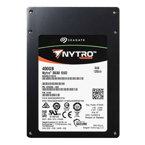 XS400LE10013 Seagate Nytro 3530 400GB 3D eMLC Dual 12Gb/s SAS 2.5-Inch (SED) Light Endurance Enterprise Solid State Drive