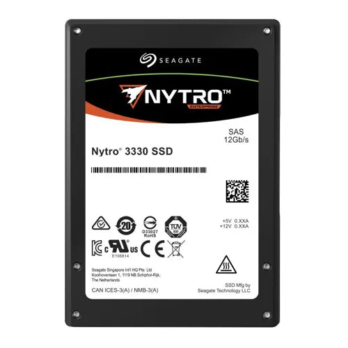 XS7680SE70103 Seagate Nytro 3330 7.68TB 3D Triple-Level Cell Dual 12Gb/s SAS 2.5-Inch Solid State Drive