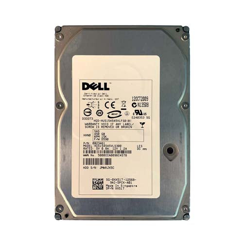 XX517 Dell 450GB 15000RPM SAS 3Gb/s Hot-Pluggable 3.5-Inch Hard Drive for PowerEdge Servers