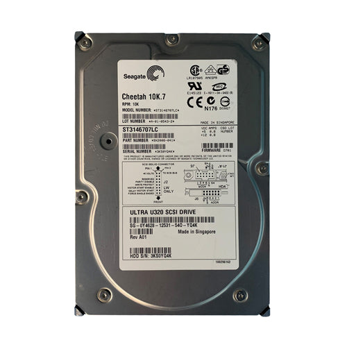 Y4628 Dell 146GB 10000RPM Ultra320 SCSI Hot-Pluggable 8MB Cache 80-Pin 3.5-Inch Hard Drive