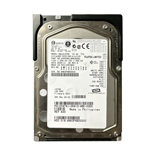 Y4741 Dell 146GB 15000RPM Ultra320 SCSI 68-Pin 3.5-Inch Hard Drive