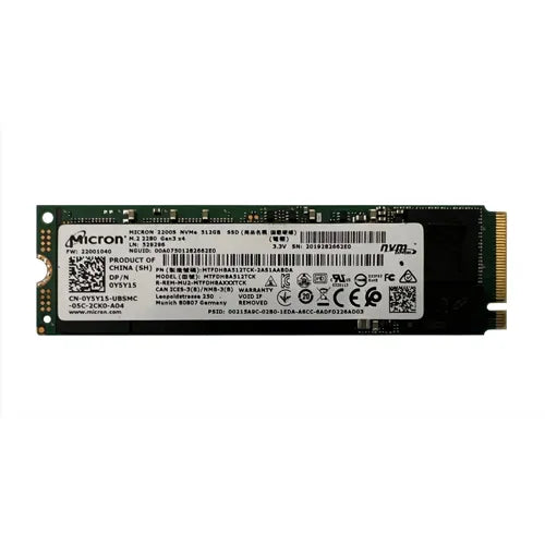 Y5Y15 Dell 512GB PCI Express NVMe M.2 2280 Solid State Drive
