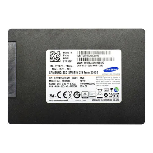 YRK2P Dell 256GB Multi-Level Cell SATA 6Gb/s 2.5-Inch Solid State Drive