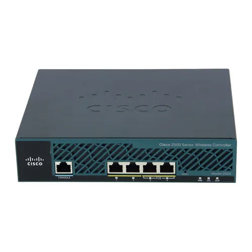 AIR-CT2504-K9-V03 - Cisco Aironet 2500 Series 2504 2 x Ports 10/100/1000 RJ-45 + 2 x Ports PoE 10/100/1000 RJ-45 1U Desktop Wireless LAN Controller