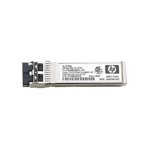 AJ718A-GEN - HP StorageWorks 8Gb/s 8GBase-SW Multi-Mode Fibre 850nm 300m Fibre Channel LC Connector SFP+ Transceiver Module