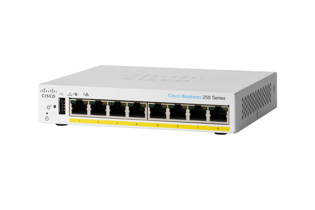 CBS250-8PP-D - Cisco Business 250 Series 8-Ports PoE+ RJ-45 L3 Switch