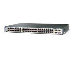 Cisco - WS-C3750-48TS-E - Catalyst 3750 Series 3750-48T 48 x RJ-45 Ports 10/100Base-TX + 4 x SFP Ports Layer3 Managed Rack-mountable Fast Ethernet Network Switch - Orange Hardwares