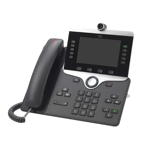 CP-8865-K9++= - Cisco 8800 Series 8865 2 x Ports PoE Class 4 1000Base-T 5 x Phone Lines Supported Wall-Mountable IP Video Phone with Bluetooth / Digital Camera