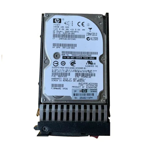 DG0146FARVU-GEN - HP 146GB 10000RPM SAS 6Gb/s SFF Hot-Pluggable Dual Port 2.5-inch Hard Drive with Tray for Gen1 to Gen7 ProLiant Server