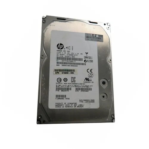 EF0600FATFF-GEN - HP 600GB 15000RPM SAS 6Gb/s LFF Hot-Pluggable Dual Port 3.5-inch Hard Drive with Tray for Gen1/7 ProLiant Server/Storage Array
