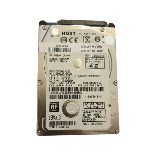 H2T3203272S7-DEL - Dell Travelstar Z7K500 Series 320GB 7200RPM SATA 6Gb/s 32MB Cache 512e 2.5-Inch Hard Drive
