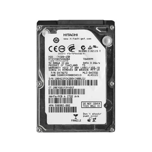 HTS725025A9A364-DELL - Dell 250GB 7200RPM SATA 3Gb/s 16MB Cache 2.5-Inch Hard Drive