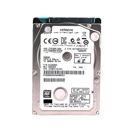 HTS725050A7E630-DELL - Dell Travelstar Z7K500 Series 500GB 7200RPM SATA 6Gb/s 32MB Cache 512E 2.5-Inch Hard Drive