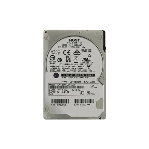HUC101812CSS200-DELL - Dell Ultrastar C10K1800 Series 1.2TB 10520RPM SAS 12Gb/s 128MB Cache 512n (Instant Secure Erase) 2.5-Inch Hard Drive
