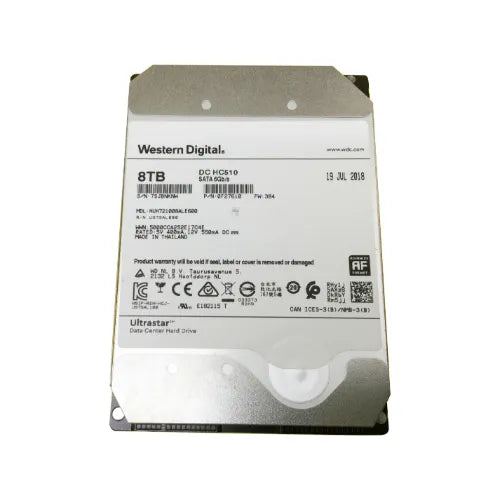 HUH721008ALE600-DELL - Dell Ultrastar DC HC510 Series 8TB 7200RPM SATA 6Gb/s 256MB Cache 512e (Instant Secure Erase Encryption) 3.5-Inch Hard Drive