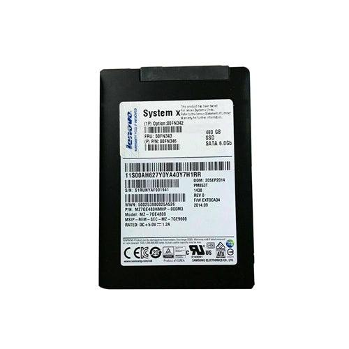 00FN343-IBM 480GB 2.5 inch MLC 6Gb/s SATA Solid State Drive