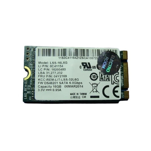 04Y2169 - Lenovo 16GB Multi-Level Cell SATA 6Gb/s M.2 2280 Solid State Drive for Lenovo Notebook