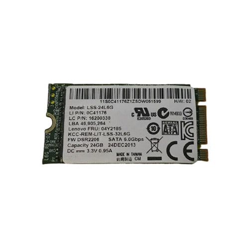04Y2185 - Lenovo 24GB SATA 6Gb/s M.2 2242 Solid State Drive for Lenovo Notebook