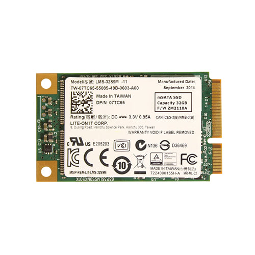 07TC65-Dell 32GB 2.5 inch 6Gb/s PCIe Solid State Drive