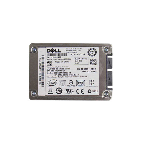 0PGJJ6-Dell 240GB 1.8 inch MLC 6Gb/s SATA Solid State Drive