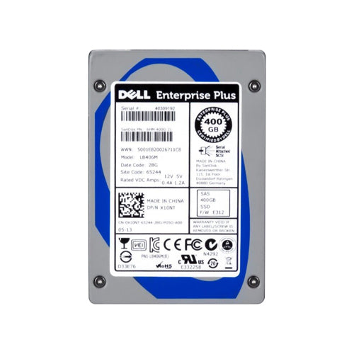 X10NT-Dell 400GB 2.5 inch MLC 6Gb/s SAS Solid State Drive
