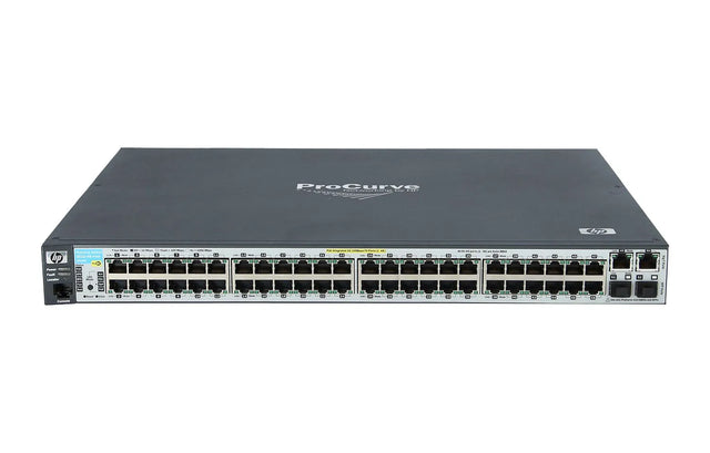 2610-48-PWR - HP ProCurve 2610-48-PWR 48 x Ports 10/100Base-T + 2 x Ports SFP (mini-GBIC) + 2 x Ports 1000Base-T 1U Rack-mountable Layer 3 Managed Fast Ethernet Network Switch