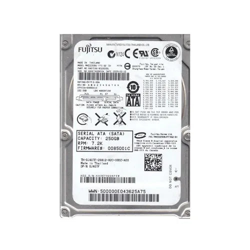 MHZ2250BJ-DEL - Dell 250GB 7200RPM SATA 3Gb/s Hot-Swappable 3.5-Inch Hard Drive