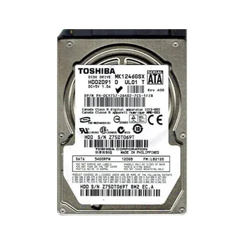 MK1246GSX-DELL - Dell 120GB 5400RPM SATA 3Gb/s 8MB Cache 2.5-Inch Hard Drive