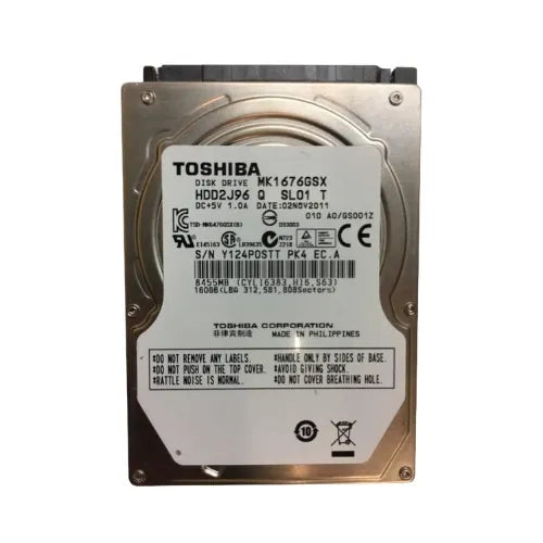 MK1676GSX-RFB - Toshiba 160GB 5400RPM SATA 3Gb/s 8MB Cache 2.5-Inch Hard Drive
