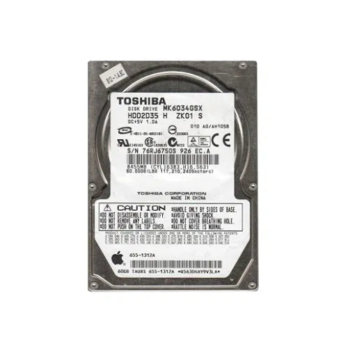 MK6034GSX-1 - Toshiba 60GB 5400RPM SATA 8MB Cache 2.5-Inch Hard Drive