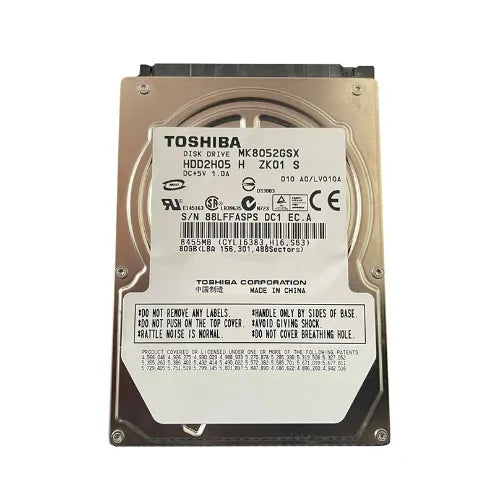 MK8052GSX-1 - Toshiba 80GB 5400RPM SATA 3Gb/s 8MB Cache 2.5-Inch Hard Drive