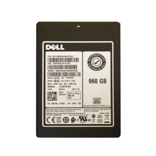 MZ-7KM960B-DELL-Dell 960GB 2.5 inch MLC 6Gb/s SATA Solid State Drive