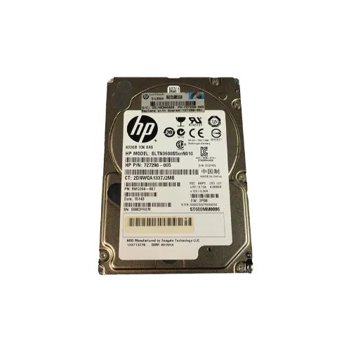 SLTN0600S5XNN010-NL - HP 600GB 10000RPM SAS 6Gb/s SFF 2.5-inch Hard Drive with Tray for 3PAR StoreServ 7000