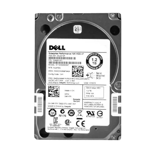ST1200MM0027-DEL - Dell Enterprise Performance 10K.7 1.2TB 10000RPM SAS 6Gb/s 64MB Cache (SED FIPS 140-2) (CE) 2.5-Inch Hard Drive