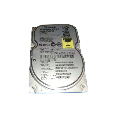 ST34321A-1 - Seagate Medalist 4321 Series 4.3GB 5400RPM IDE Ultra ATA/33 (ATA-4) 128KB Cache (CE) 3.5-Inch Hard Drive