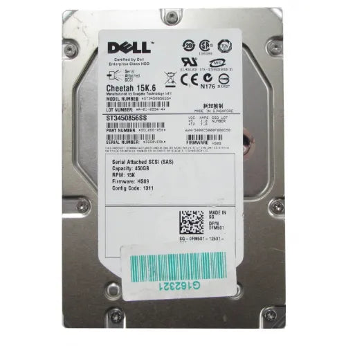 ST3450856SS-DELL-EQ - Dell Cheetah 15K.6 Series 450GB 15000RPM SAS 3Gb/s 16MB Cache (CE) 3.5-Inch Hard Drive