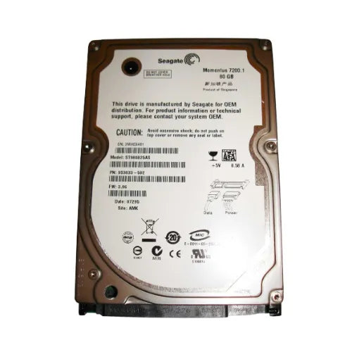 Momentus 7200.1 Series 80GB 7200RPM SATA 1.5Gb/s 8MB Cache CE 2.5-Inch Hard Drive