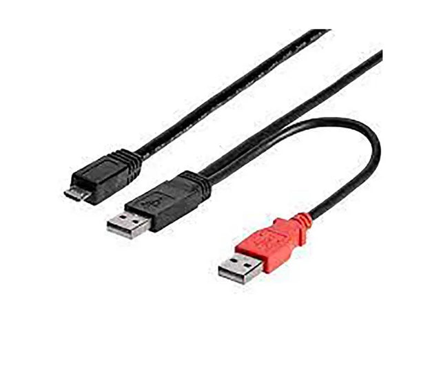 USB2HAUBY3 - StarTech 3ft USB Cable for External Hard Drive Dual USB-A to Micro-B