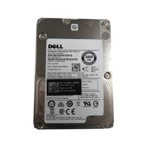 V39M5-GEN - Dell 300GB 15000RPM SAS 6Gb/s 16MB Cache 3.5-Inch Hard Drive