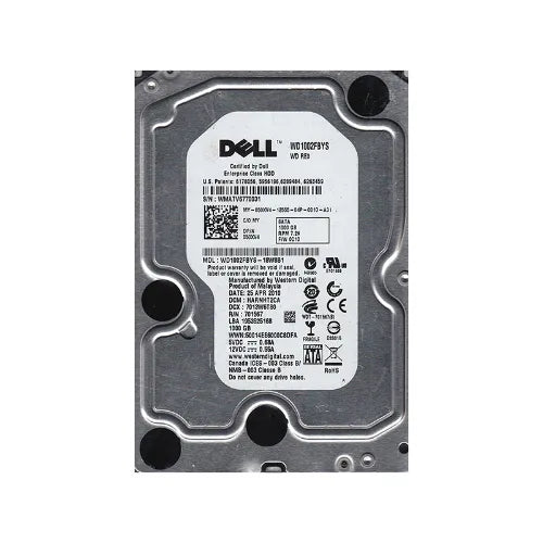 WD1002FBYS-18W8B1-DELL - Dell RE3 1TB 7200RPM SATA 3Gb/s 32MB Cache (RoHS) 3.5-Inch Hard Drive